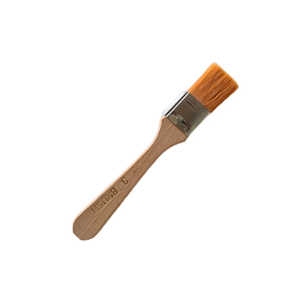 قلم مو تخت مو نارنجی دسته چوبی BRUSH شماره 3