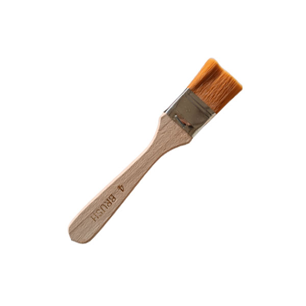 قلم مو تخت مو نارنجی دسته چوبی BRUSH شماره 4