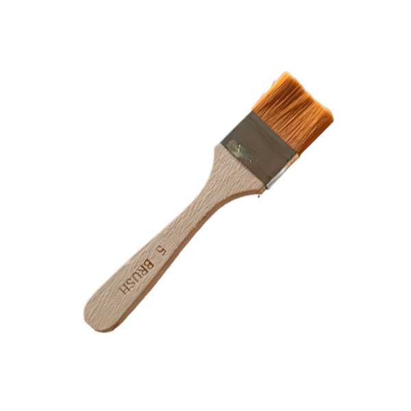 قلم مو تخت مو نارنجی دسته چوبی BRUSH شماره 5