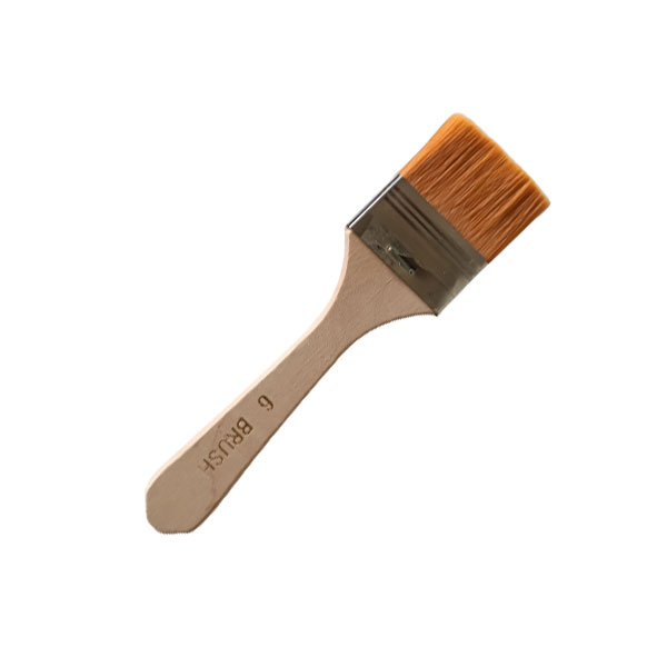 قلم مو تخت مو نارنجی دسته چوبی BRUSH شماره 6