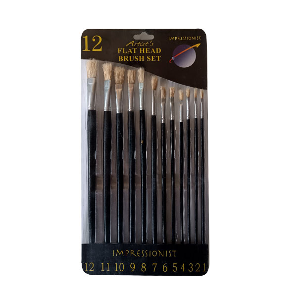 ست کامل قلم مو هنری تخت آرتیست 12 عددی