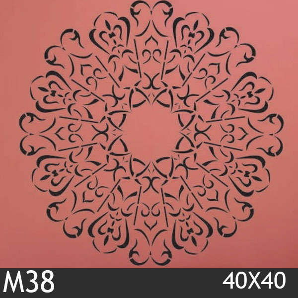 شابلون استنسیل کد M38 سایز 40x40 سانت
