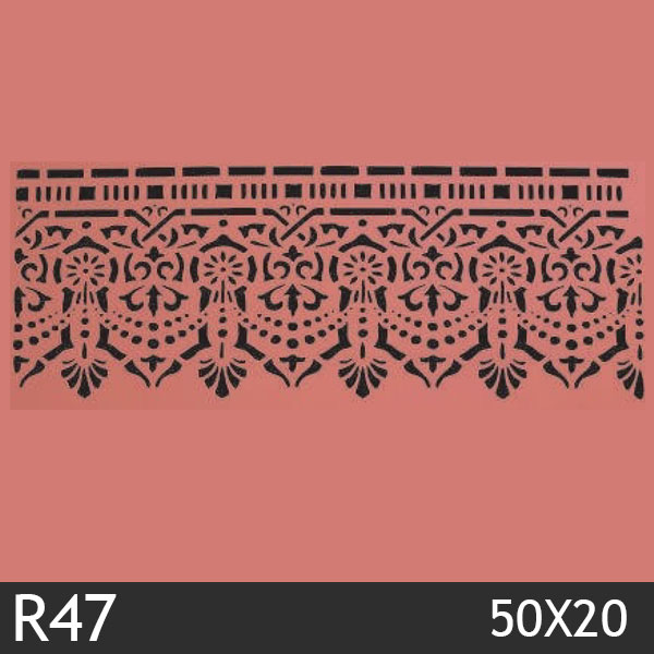 شابلون استنسیل کد R47 سایز 50x20 سانت