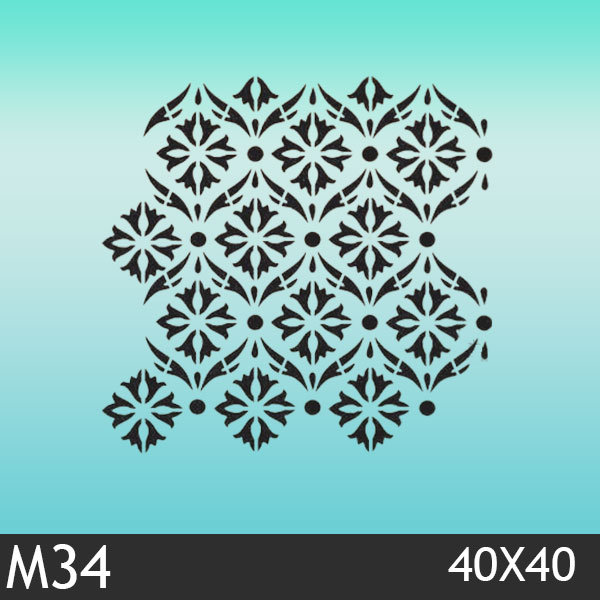 شابلون استنسیل کد M34 سایز 40x40 سانت