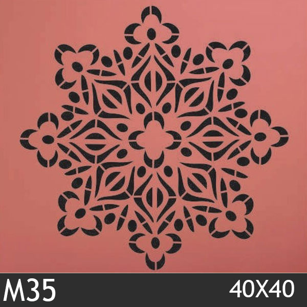 شابلون استنسیل کد M35 سایز 40x40 سانت