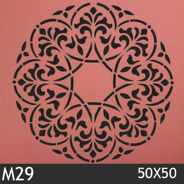 شابلون استنسیل کد M29 سایز 50x50 سانت