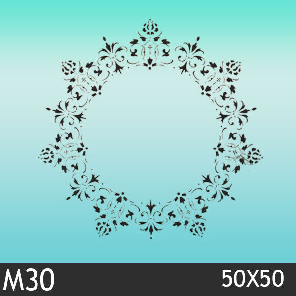 شابلون استنسیل کد M30 سایز 50x50 سانت