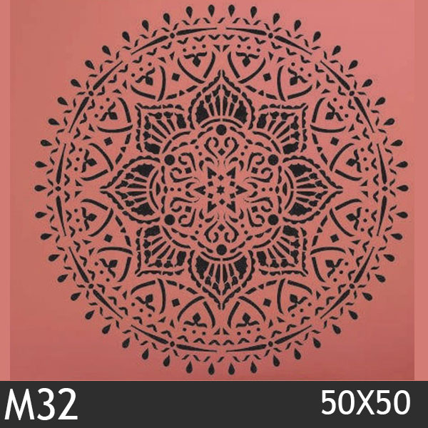 شابلون استنسیل کد M32 سایز 50x50 سانت