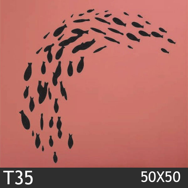 شابلون استنسیل کد T35 سایز 50x50 سانت