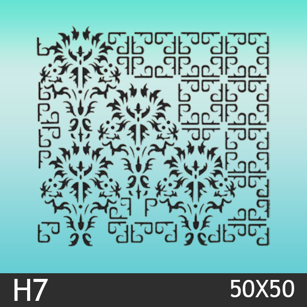 شابلون استنسیل کد H7 سایز 50x50 سانت